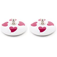 Abc_baño Tapones Lavabo de Porcelana decoración Decoraciones alegres (Corazón Granate)